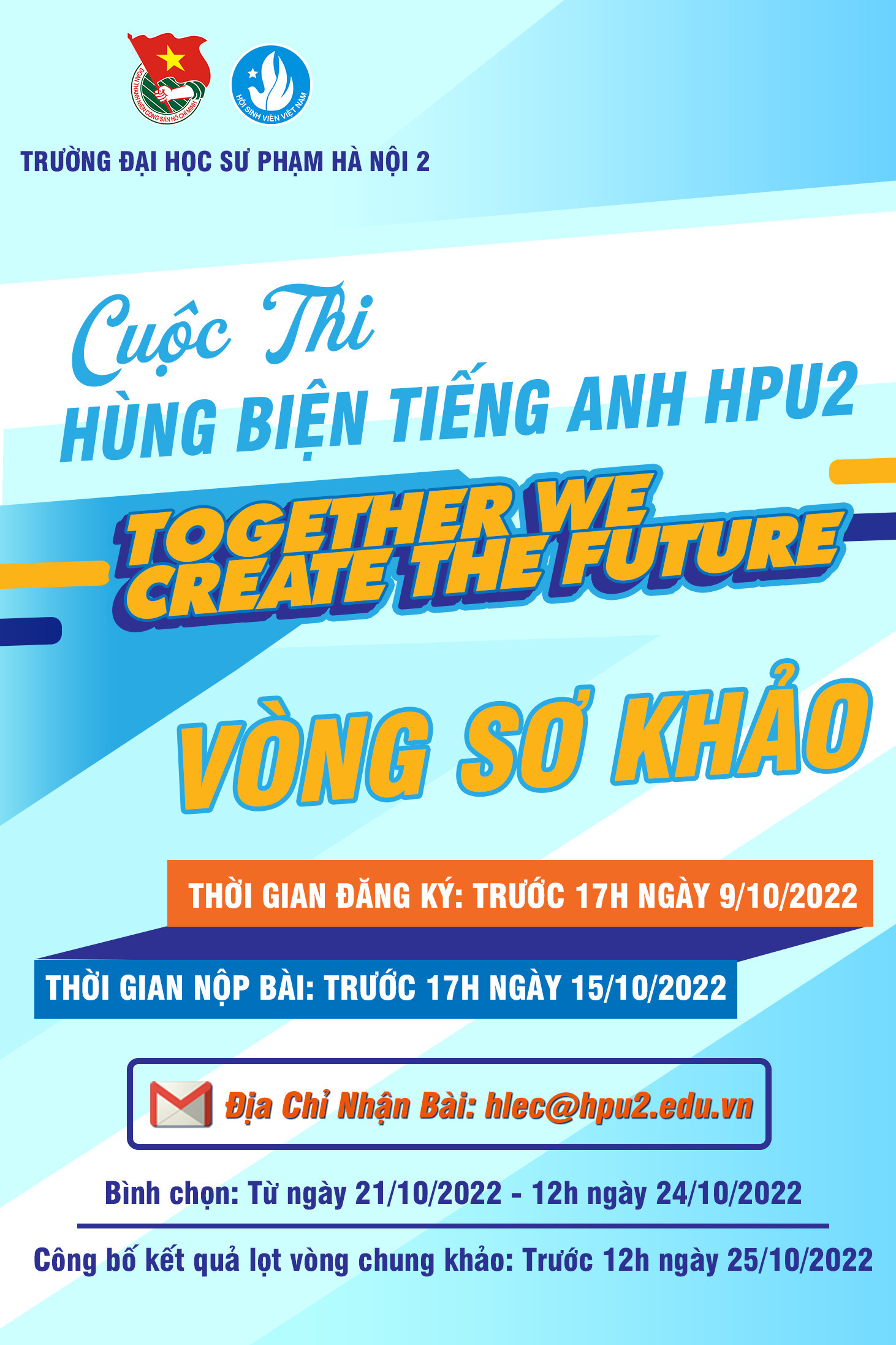 Together we create the future - cuộc thi Hùng biện tiếng Anh dành cho HPU2ers năm 2022