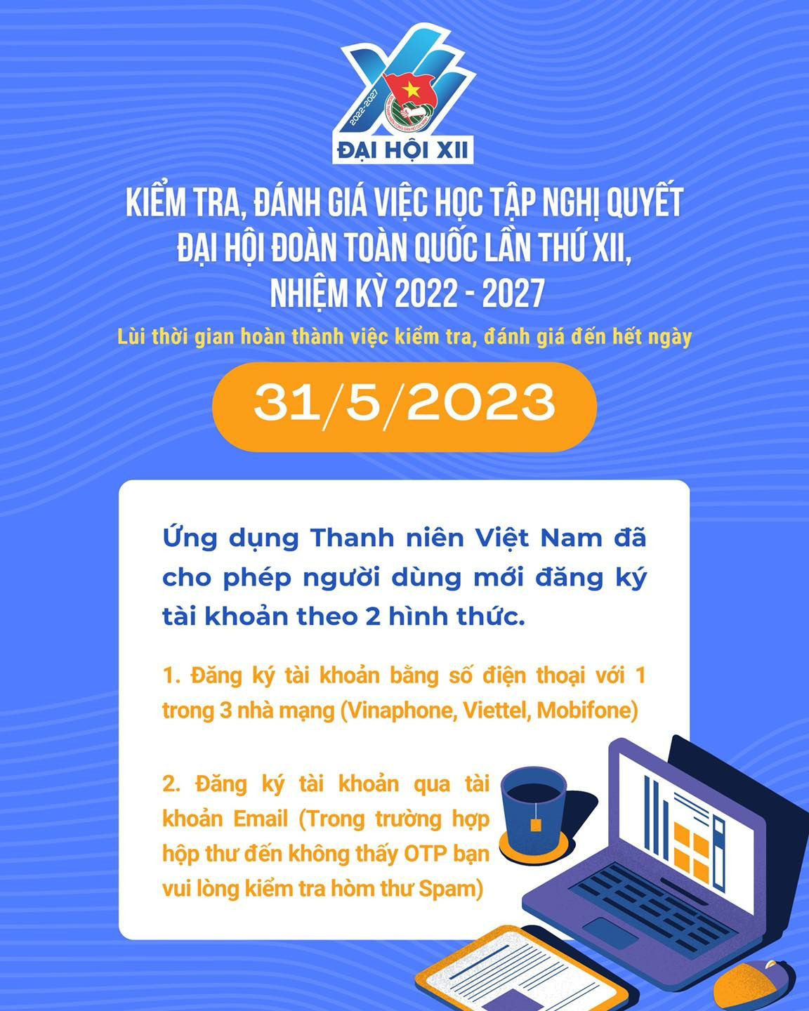 Cập nhật thông tin về App Thanh niên Việt Nam